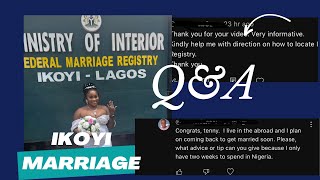 QampA about Ikoyi Marriage  Everything you need to know about Ikoyi registry  Application process [upl. by Ailis]