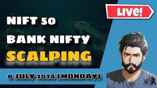 Live Trading Nifty 50 Bank Nifty Options  08 July 2024  Nifty Trap Trading Live  TRADECRAFT [upl. by Eleumas]