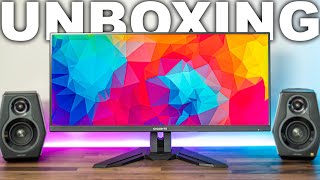 Gigabyte 34quot Gaming Monitor Unboxing M34WQ [upl. by Nnyleak380]