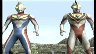 Ultraman Fighting Evolution 3  Tag Mode with Dyna and Gaia [upl. by Dumanian]