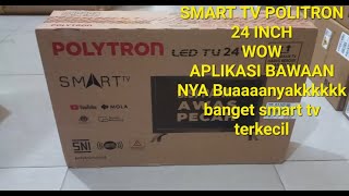 SMART TV politron 24 InchPLD24CV1859 memiliki Aplikasi super mewahharga murahcocok utk Rumah [upl. by Wanids]