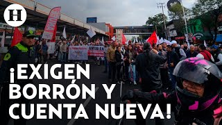 Caos vial en CDMX Calz Zaragoza Tlalpan e Insurgentes bloqueadas por manifestantes de la ANUEE [upl. by Okime]