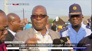 Food Poisoning  Lesufi visits families of deceased children [upl. by Nooj680]