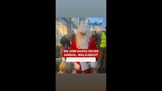 Santa Walkabout in Abergavenny [upl. by Enelym146]