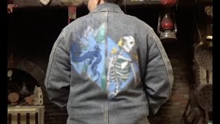 JE CUSTOMISE MA VESTE EN JEANS [upl. by Ahsenid434]