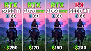 RTX 3060 Ti vs RTX 2070 SUPER vs RTX 2060 SUPER vs RX 6600 XT  Test in 20 Games in 2024 [upl. by Senecal]