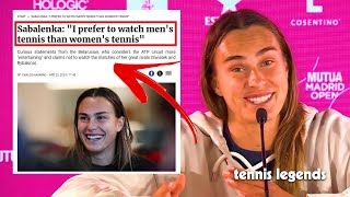 Aryna Sabalenka quotI didnt want to DAMAGE womens tennisquot  Madrid 2024 [upl. by Wilone151]