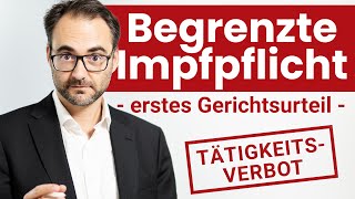 NEU Gerichtsurteil Tätigkeitsverbot für Impfunwillige [upl. by Annabal]