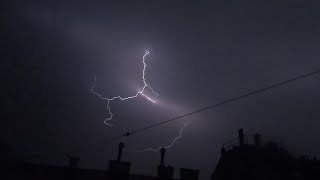 Nachtgewitter mit Starkregen in Wien 13082024 thunderstorm and heavy rain [upl. by Dardani]