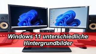 Windows 11 Unterschiedliche Hintergrundbilder für mehrere Monitore festlegen [upl. by Meek188]