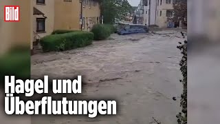 Bisingen Hochwasser nach Unwetter in BadenWürttemberg [upl. by Bonner136]