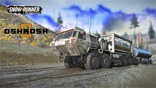 SnowRunner  Oshkosh Hemtt Derry Special 15C 177 8x8 Millitary Truck Trailer Transport Water tanker [upl. by Auhsoj]