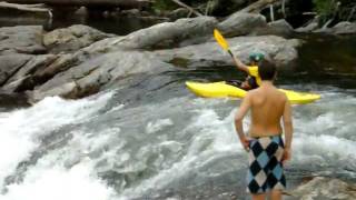 kayaker going down woodall shoals [upl. by Eenwahs]