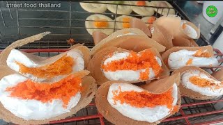 Amazing Thai Street Food Khanom Buang Thai Crispy Pancake RecipeZab Street [upl. by Feodor]