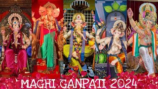 MAGHI GANPATI 2024 DARSHAN  5 in 1  Charkop cha Raja  Peshwa  Chintamani  Samrath  Shree [upl. by Dasya]