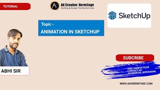 MOVING ANIMATION IN SKETCHUP  Step by Step Tutorial [upl. by Gannie]