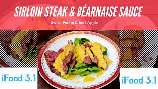 Sirloin steak béarnaise sauce sweet potato amp sour apple [upl. by Anaylil]