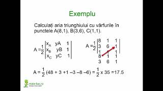 Aplicatii ale determinantilor in geometrie  Algebra cls a 11a [upl. by Elurd]