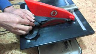 Sawing of Barium Ferrite ring magnet loudspeakers [upl. by Eanore805]