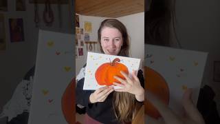 Kürbis zeichnen 🎃 super einfaches Tutorial 🥰🍂✨ herbst halloween [upl. by Starinsky]