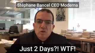 Stéphane Bancel CEO Moderna in World Economic Forum  The Conspiracy of Covid Vaccine [upl. by Reena]