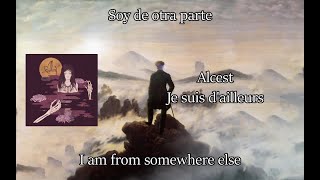 Alcest  Je Suis Dailleurs  French  English  Spanish Lyrics  Líricas [upl. by Alamaj498]