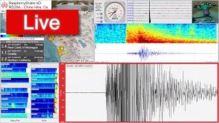 Live Earthquake Information  RaspberryShake 4D Seismograph RD29A  Chino Hills Southern California [upl. by Mahmud]