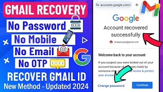 How to Recover Gmail Account without Phone Number and Recovery Email 2024  Gmail Account Recovery [upl. by Dedra]