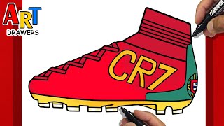 How to Draw Cristiano Ronaldo BOOT PORTUGAL  CR7  UR · Cristiano [upl. by Tremayne]