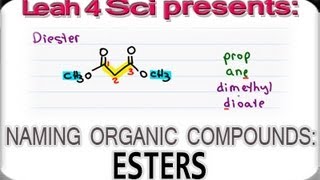 Naming Esters  Organic Chemistry IUPAC Naming by Leah4sci [upl. by Hennebery74]