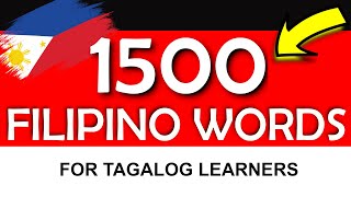 1500 FILIPINO TAGALOG WORDS  EnglishTagalog Dictionary [upl. by Nickerson554]