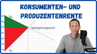 Konsumentenrente und Produzentenrente berechnen [upl. by Huber]