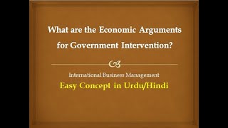 What are the Economic arguments of government intervention in international trade in hindiurdu [upl. by Grove402]