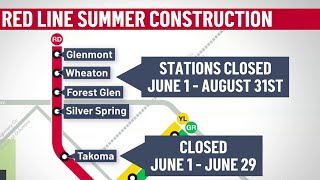 Metro to close 5 Red Line stations starting June 1  NBC4 Washington [upl. by Hurley]