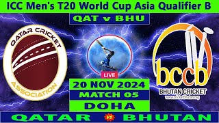 Qatar vs Bhutan  QAT vs BHU  Match 5 of ICC Mens T20 World Cup Asia Qualifier B  Cricket Info [upl. by Adnama773]