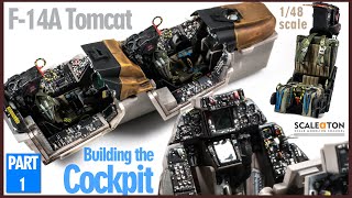 Building the Tamiya F14A Scale Model Aircraft in 148 Scale PART 1 Building the Cockpit [upl. by Camel]