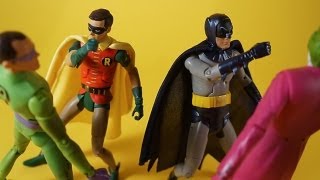 Batman Robin Mattel Classic TV Series 6quot Action Figure 2Pack Review ActionFeaturesnet 60s 66 [upl. by Nguyen]