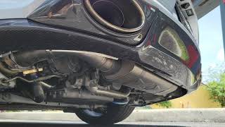 Porsche 991 Turbo S  Akrapovic catless exhaust sound normal  sport [upl. by Whittemore691]