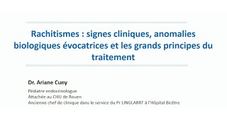 Rachitismes  signes cliniques anomalies biologiques et principes du traitement [upl. by Lette]