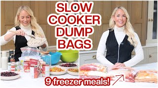 EASY Slow Cooker Dump Bag Recipes  Freezer Meals and Batch Cooking [upl. by Daraj777]