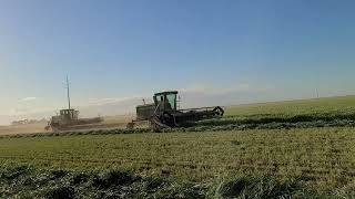 Wheat harvest Friona Texas Tim Ally en Stef Ally [upl. by Ahsinac]