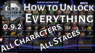 Super Smash Bros Crusade v092  How to Unlock Everything  Easy [upl. by Larrisa]