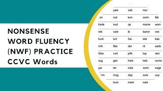 Nonsense Word Fluency NWF with Consonant Blends CCVC [upl. by Asiuol]