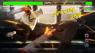 Denji The Chainsaw Man VS Katana Man With Healthbars  Chainsaw Man Final Fight [upl. by Jerrol752]