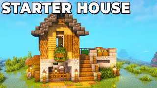 Minecraft Simple Starter House Tutorial [upl. by Lohcin]