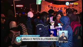 Visión 7  Jornada de protesta en la Panamericana 1 [upl. by Nahsaj729]