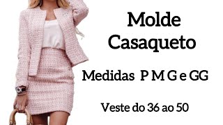 Como fazer Molde CASAQUETO Feminino [upl. by Masson]