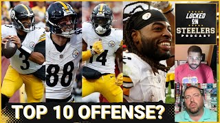 Steelers a Top 10 Offense wRussell Wilson  Broderick Jones Bounces Back  AFC North Favorite [upl. by Sayles]