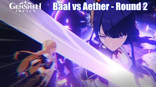 Genshin Impact  Raiden Final Boss Fight Raiden Shogun vs Aether Ending [upl. by Bigner]