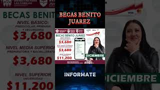 📌🪪Becas Benito Juárez En Diciembre será el último pago que recibirán todos becarios y becarias [upl. by Omarr]